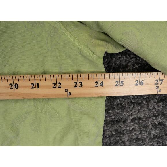 Tommy Bahama Shirt Mens XL Green Silk Jacquard Floral Print Aloha Beach Hawaiian - Picture 6 of 8